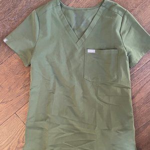 Catarina 1 pocket top - Dark Olive - XXS